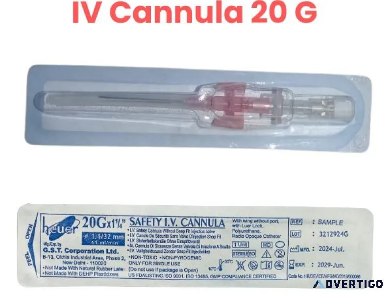 High quality safety iv cannula for medical use