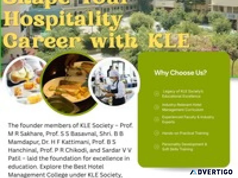 Kle societys founder members best hotel management college