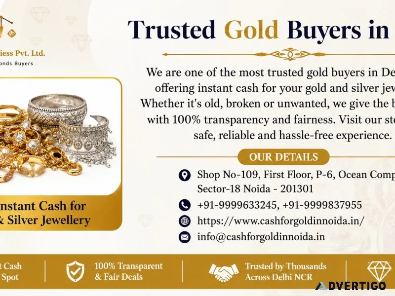 Trusted gold buyers in delhi ncr fast and secure service