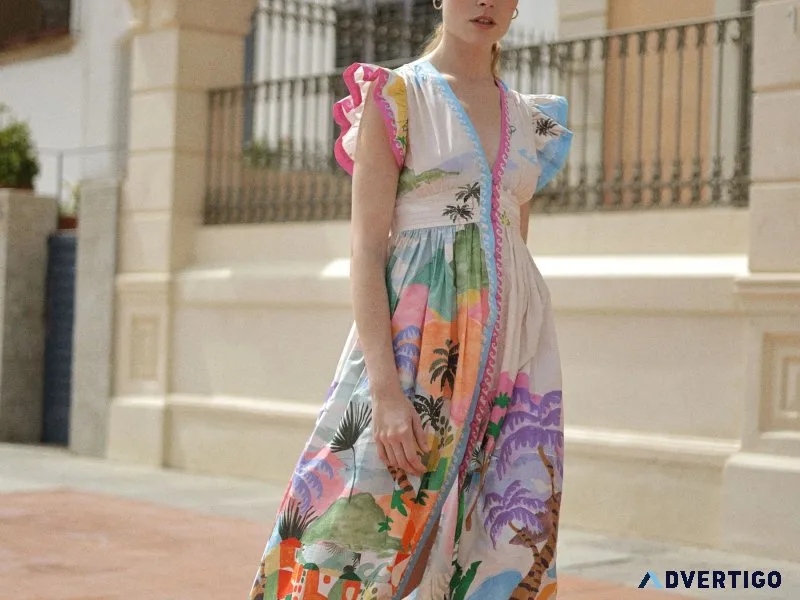 Multicolored floral maxi dress