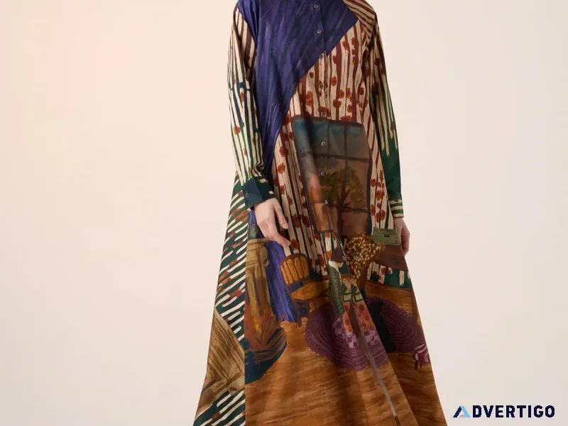 Elegant printed dresses for women contemporary fashion