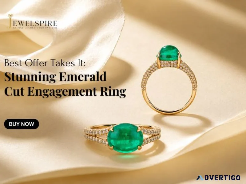 Best offer takes it stunning emerald cut engagement ring