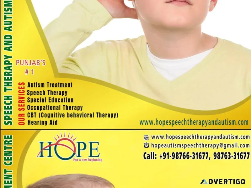 Hope centre for autism treatment speech therapy hearing aid ce