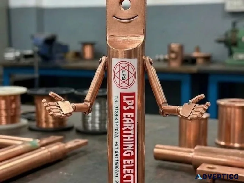Pure copper earthing electrode