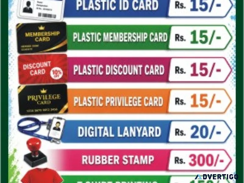 High quality plastic membership cards at rs 15 discount card