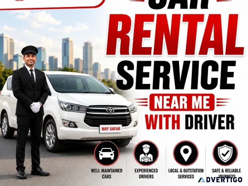 Car rental service near me with driver way safar