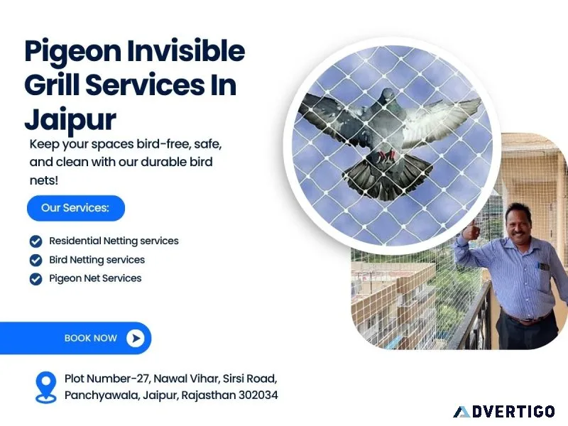 Pigeon invisible grill services in jaipur care