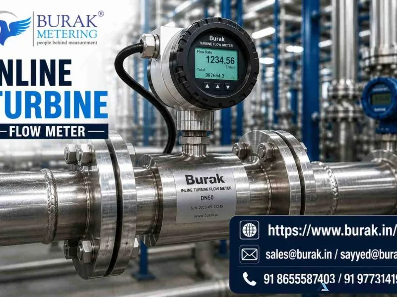 High precision inline turbine flow meter