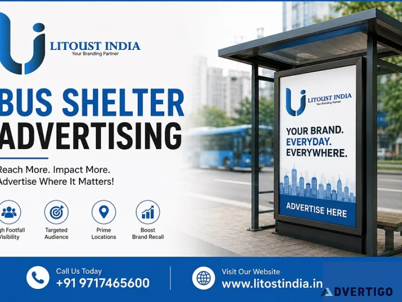 Bus shelter advertising litostindia outdoor advertising agen