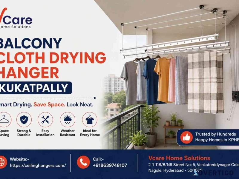 Balcony cloth drying hanger kukatpally spacesaving solutions