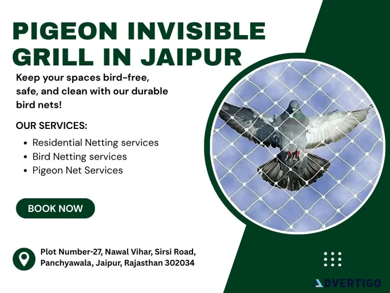 Pigeon invisible grill services in jaipur experts