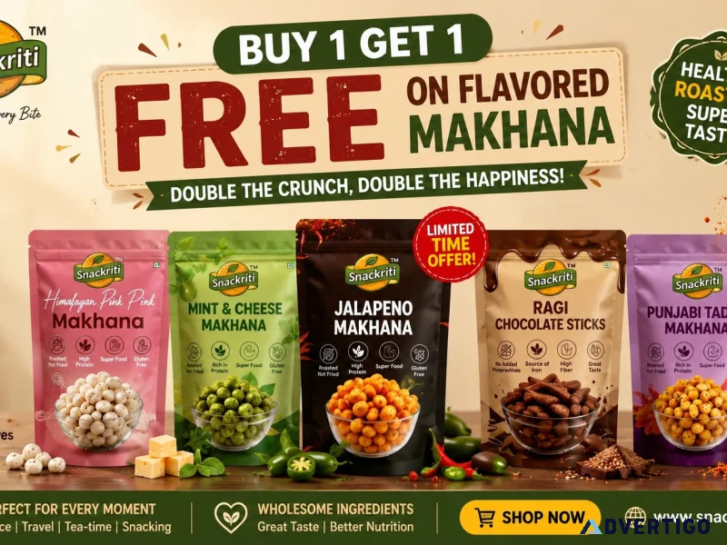 Buy one get one free peri peri makhana