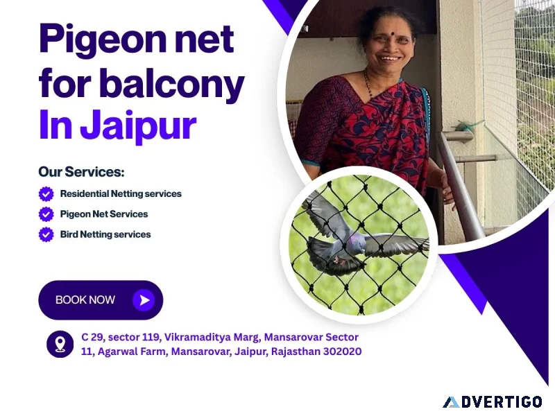 Pigeon net for balcony in jaipur for lasting safety