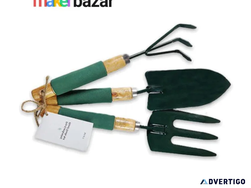 3pcs garden tool set with wooden handle foam grip