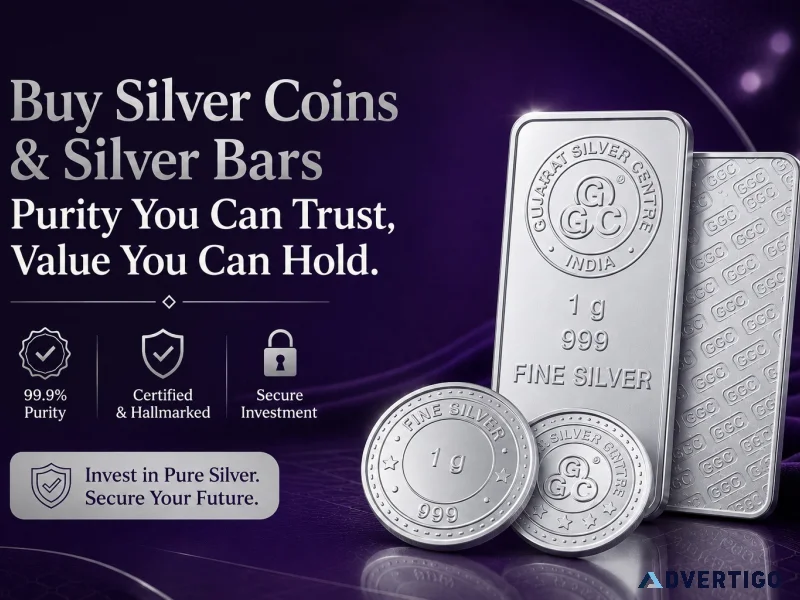 Buy 999 pure silver coins silver bars from gujarat gold centre