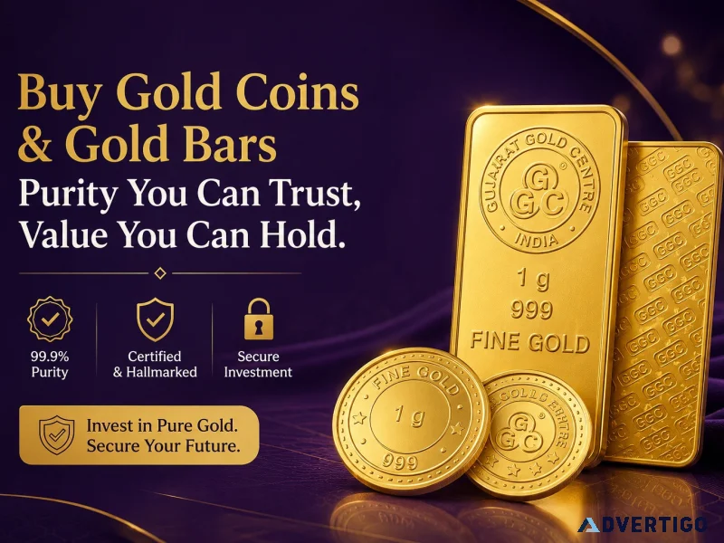 Buy 24k gold coins 999 purity gold bars from gujarat gold cent