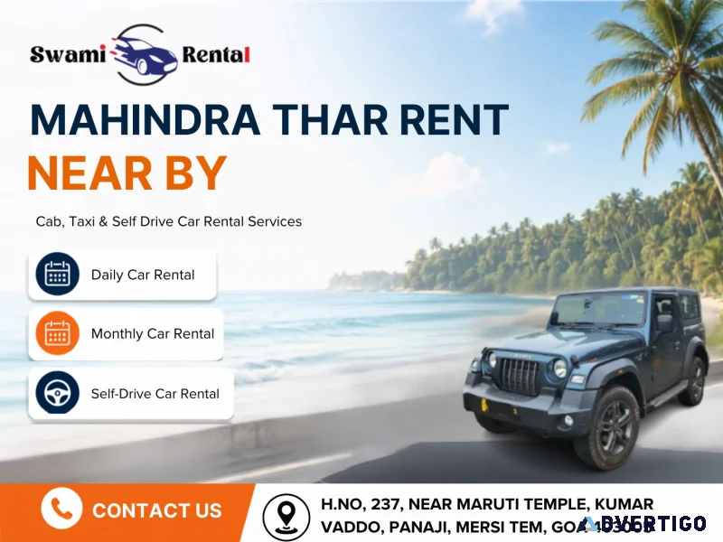 Mahindra thar rent near bay booking