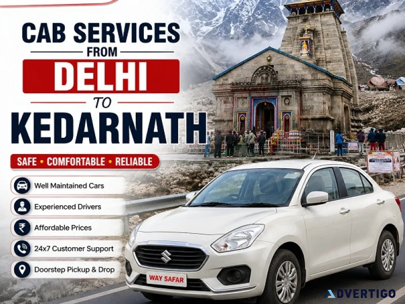 Cab services from delhi to kedarnath safe travel ride