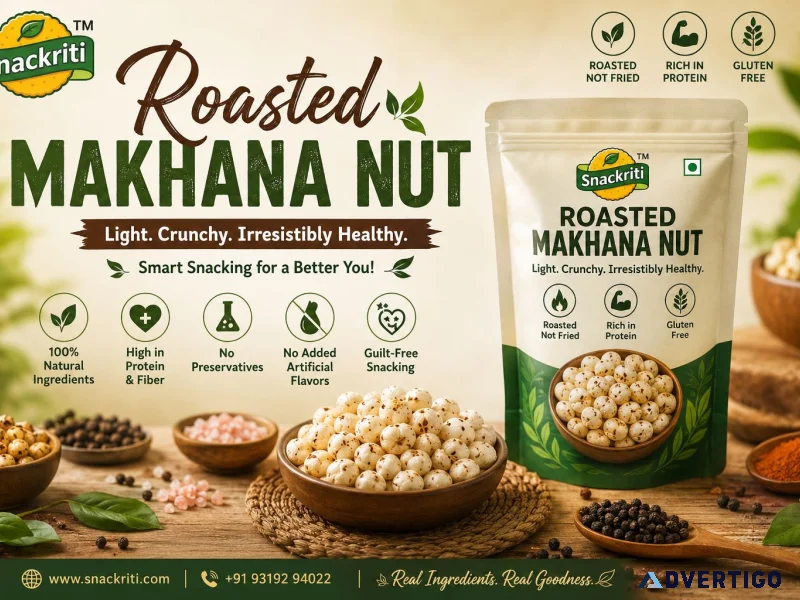 Roasted makhana snack for office and travel breaks