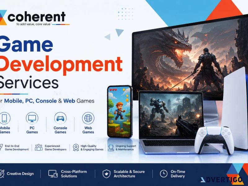 Game development services for mobile pc console web games