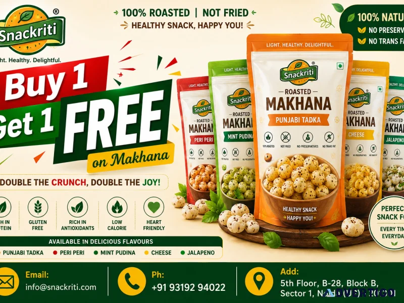 Buy 1 get 1 free on flavoured makhana in india