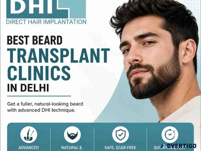 Best beard transplant clinics in delhi dhi india