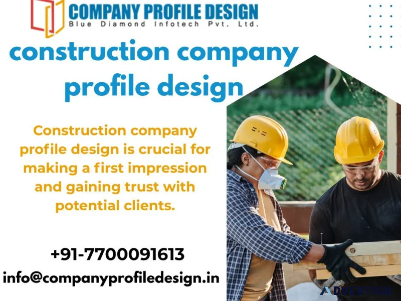 Construction company profile design professional branding for