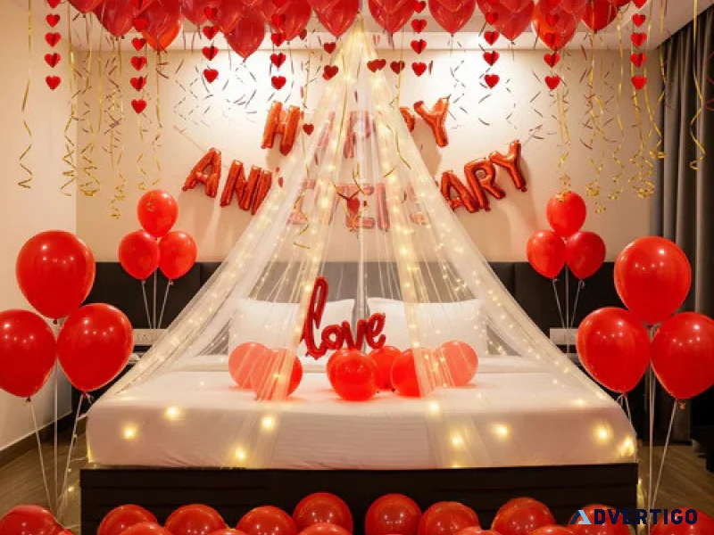 Anniversary decoration at home