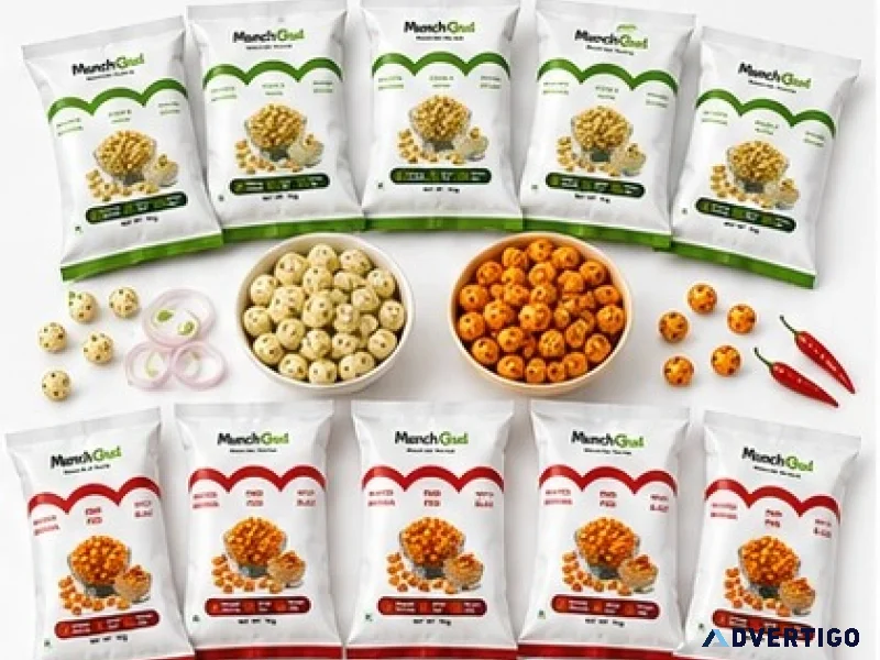 Buy roasted cream onion makhana 10g each pack of 10 munchg