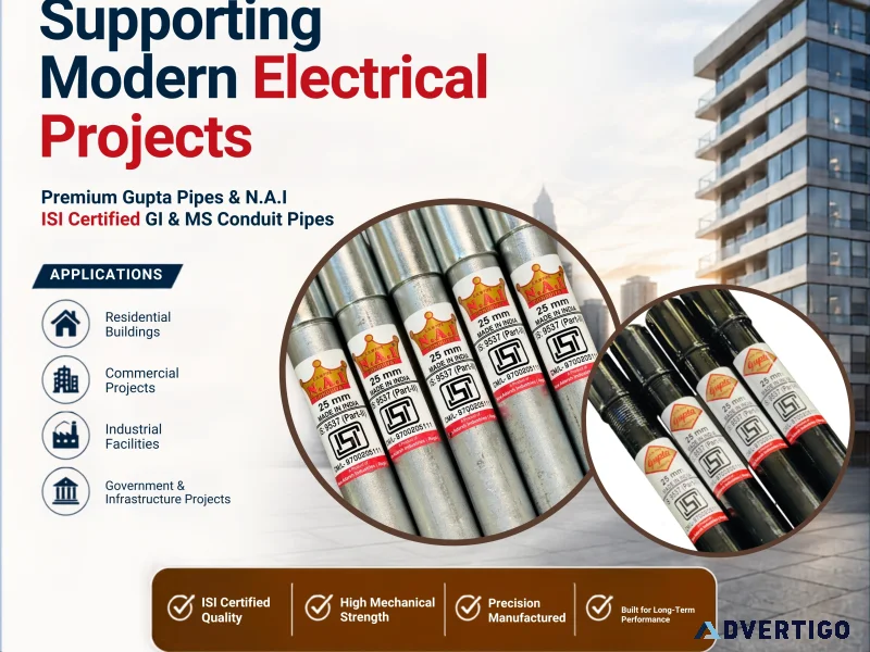 Buy premium gupta nai gi and ms conduit pipes