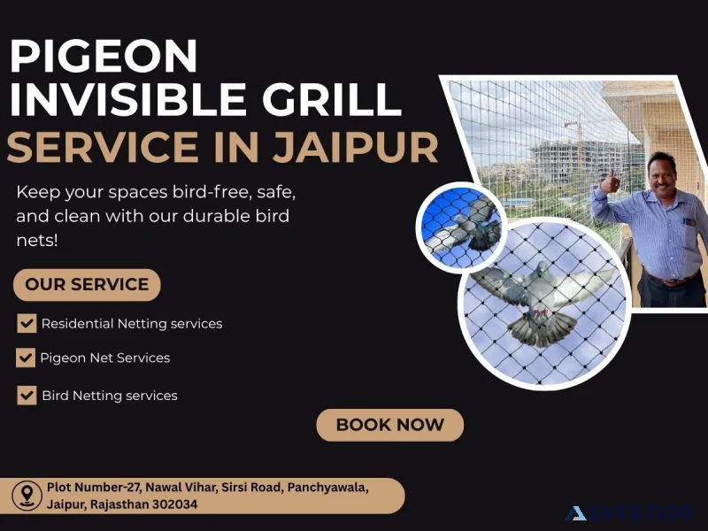 Pigeon invisible grill in jaipur reliable