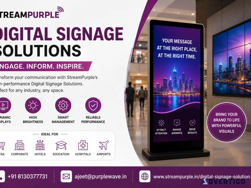 Digital signage solutions in india led display video wall