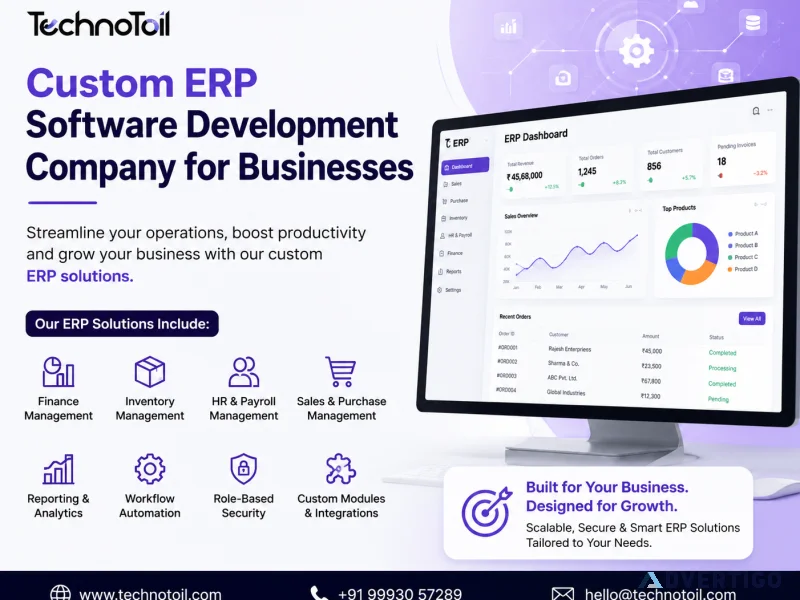 Erp software development company custom erp solutions