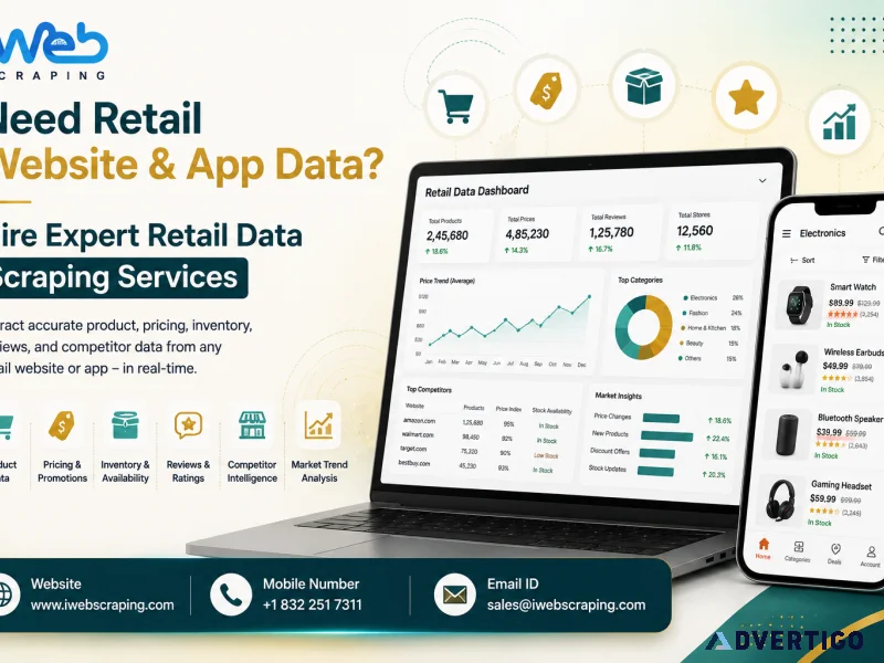 Need retail website app data hire expert retail data scraping