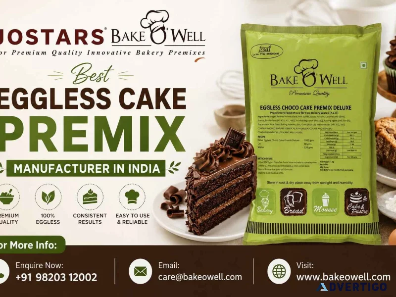 Best eggless cake premix manufacturer in india