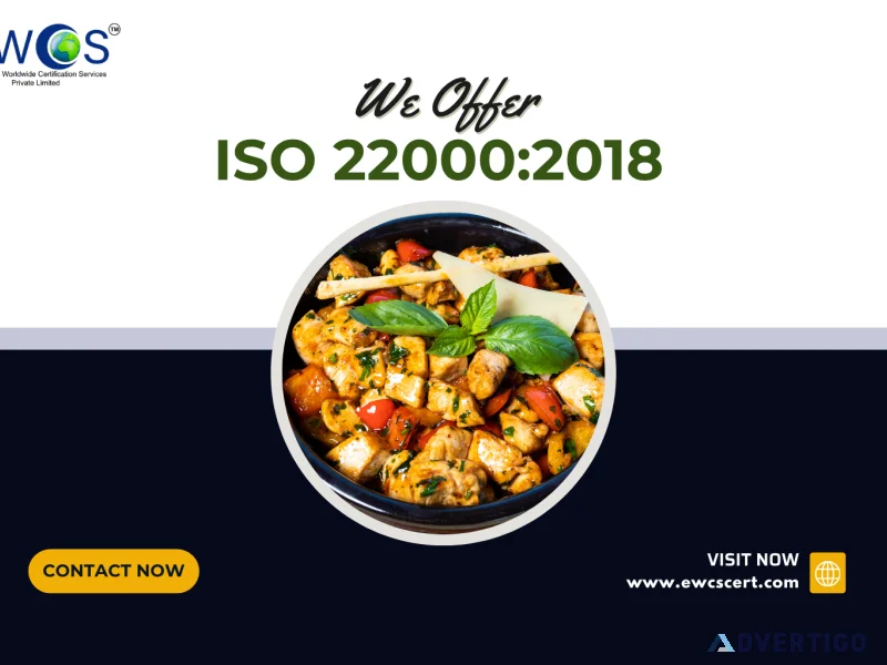 Iso 22000 certification body in india ewcs india