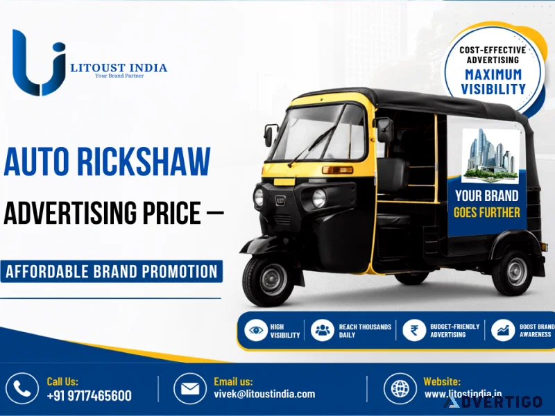 Auto rickshaw advertising price affordable brand promotion