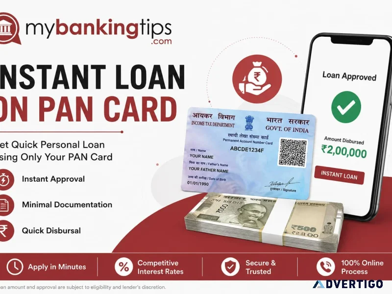 Personal loan on pan card with easy online process
