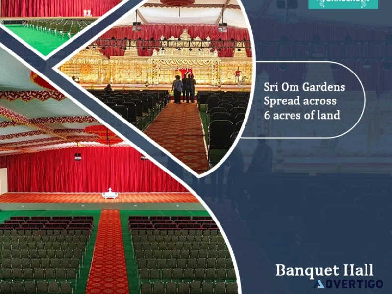 Elegant wedding event banquet hall near medchal sri om garde