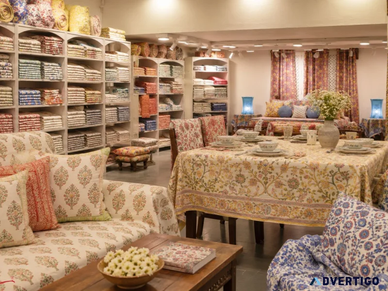 Buy hand block printed home furnishings online soma shop india
