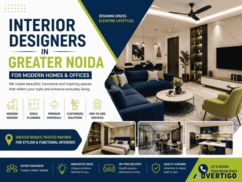 Interior designers in greater noida for modern homes offices