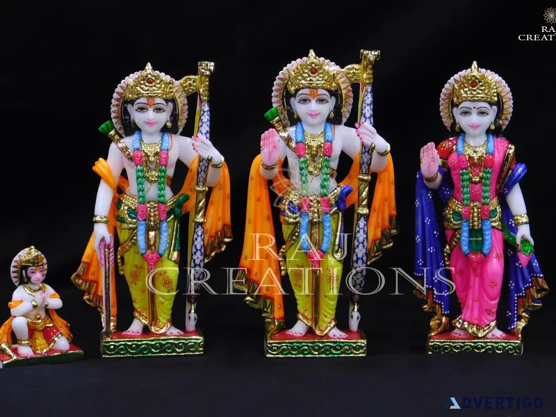 Makrana marble ram darbar statues by jaipur artisans