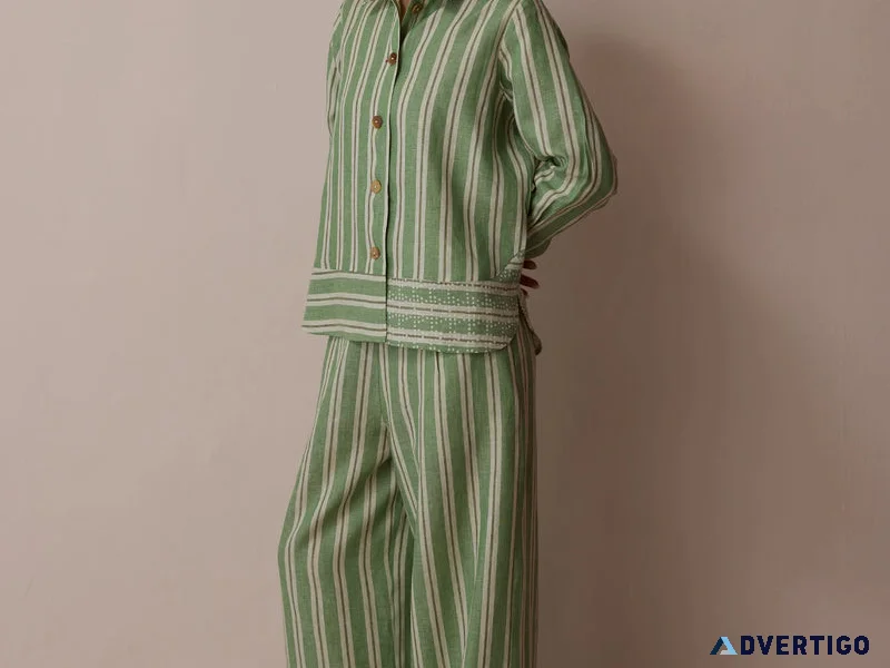 Shop manan women linen coord set casual vacation office
