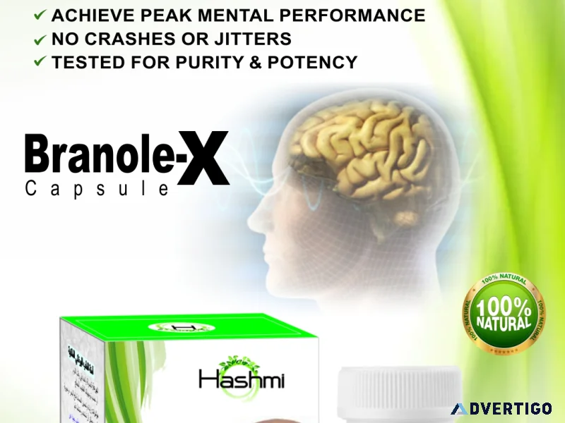Hashmi branole 20 capsules natural memory brain support formul
