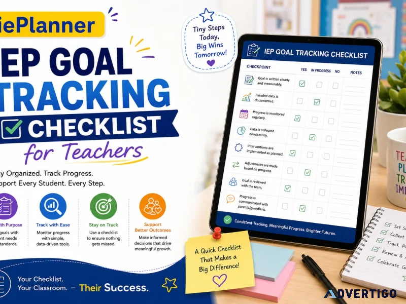 Advanced iep goal tracking checklist for teachers manage progr