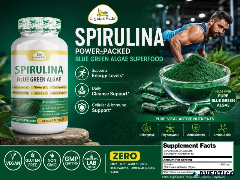Spirulina capsules