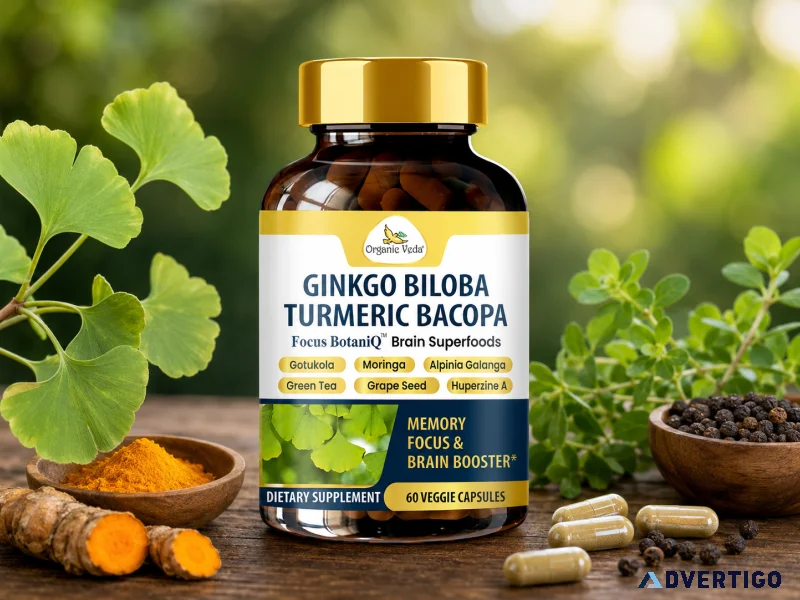Ginkgo biloba turmeric bacopa capsules