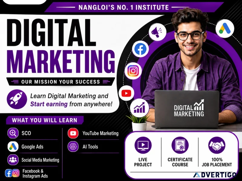 Digital marketing institute in nangloi best computer institute