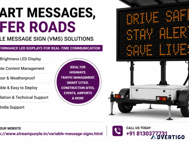Variable message sign vms supplier in india streampurple