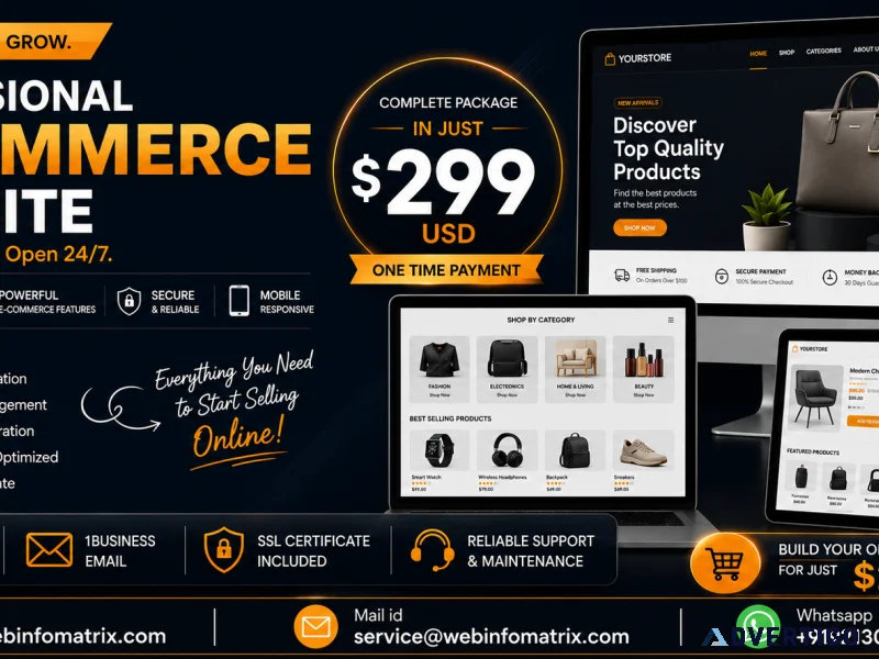 Launch your online store today professional ecommerce website